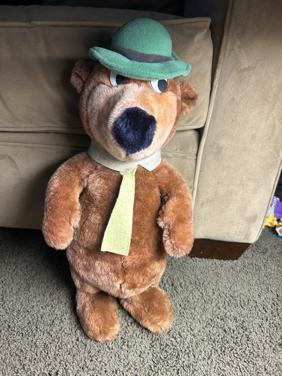 Vintage Yogi Bear Plush 16” 1980 Mighty Star Hanna-Barbera 80s Toy