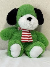 KellyToy 2017 15 Inch Green Puppy Dog Plush Fluffy Soft Clean
