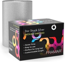 Framar Silver Embossed Roll Hair Foil, Hair Foils for Highlighting, Foils for H