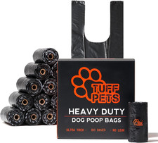 Heavy Duty Dog Poop Bag With Handles - 16 Rolls of Pet Waste Bags - Fits in any