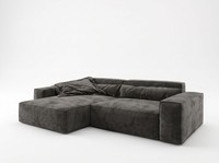 Graues L-FöRmiges Ecksofa Weiches Bequemes Niedriges Sofa PolstermöBel