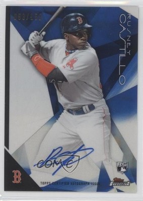 2015 Topps Finest Blue Refractor /150 Rusney Castillo #FA-RCA Rookie Auto RC 0f8
