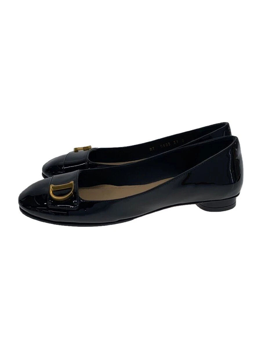 Chaussures ballet Christian Dior escarpins plats 37 émail noir MT0623 occasion