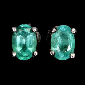 Boucles D'Oreilles En Argent 925 Avec Émeraude Naturelle Poire Et Diamants - Bijou Artisanal (7.11 CTW, Vert, Sans Nickel)