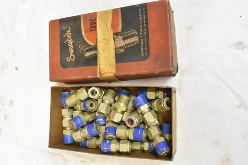 120 New 3/8 Tube x 1/4 MNPT Aluminum Compression Elbow Crawford Swagelok A-400 - Picture 3 of 6