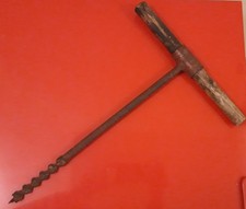 Antica trivella con manico da falegname attrezzi da lavoro