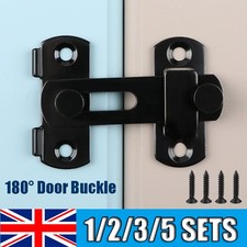 1-5PCS 180° Flip Slide Latch Buckle Door Lock Stainless Steel Security Bolt Lock