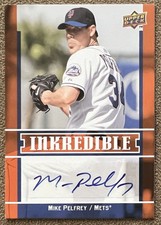 2009 Upper Deck Inkredible Autograph #INK-MP Mike Pelfrey New York Mets Baseball