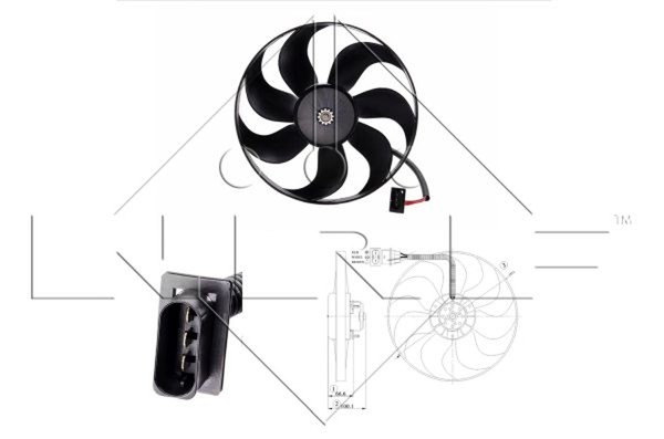 LüFter MotorküHlung NRF 47204 FüR Audi VW Seat Skoda Lupo AVU Golf Polo Fabia A3-image