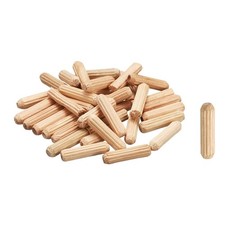 100 PCS 3/16x13/16 Inch 5x20mm Hardwood Fluted Straight Wooden Dowel Pins