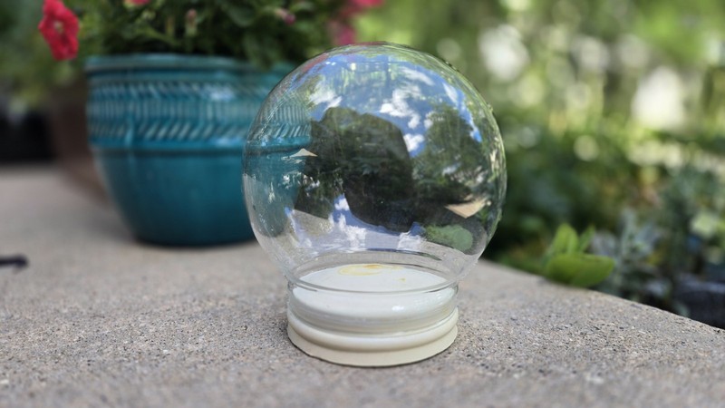 Clear DIY Empty 6" Snow Globe Kit Glass Water Globe (4" base) 