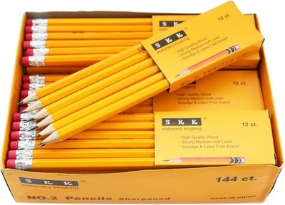 Pre-sharpened pencils, Pencils Sharpened with eraser , 2 HB pencil, Back to
