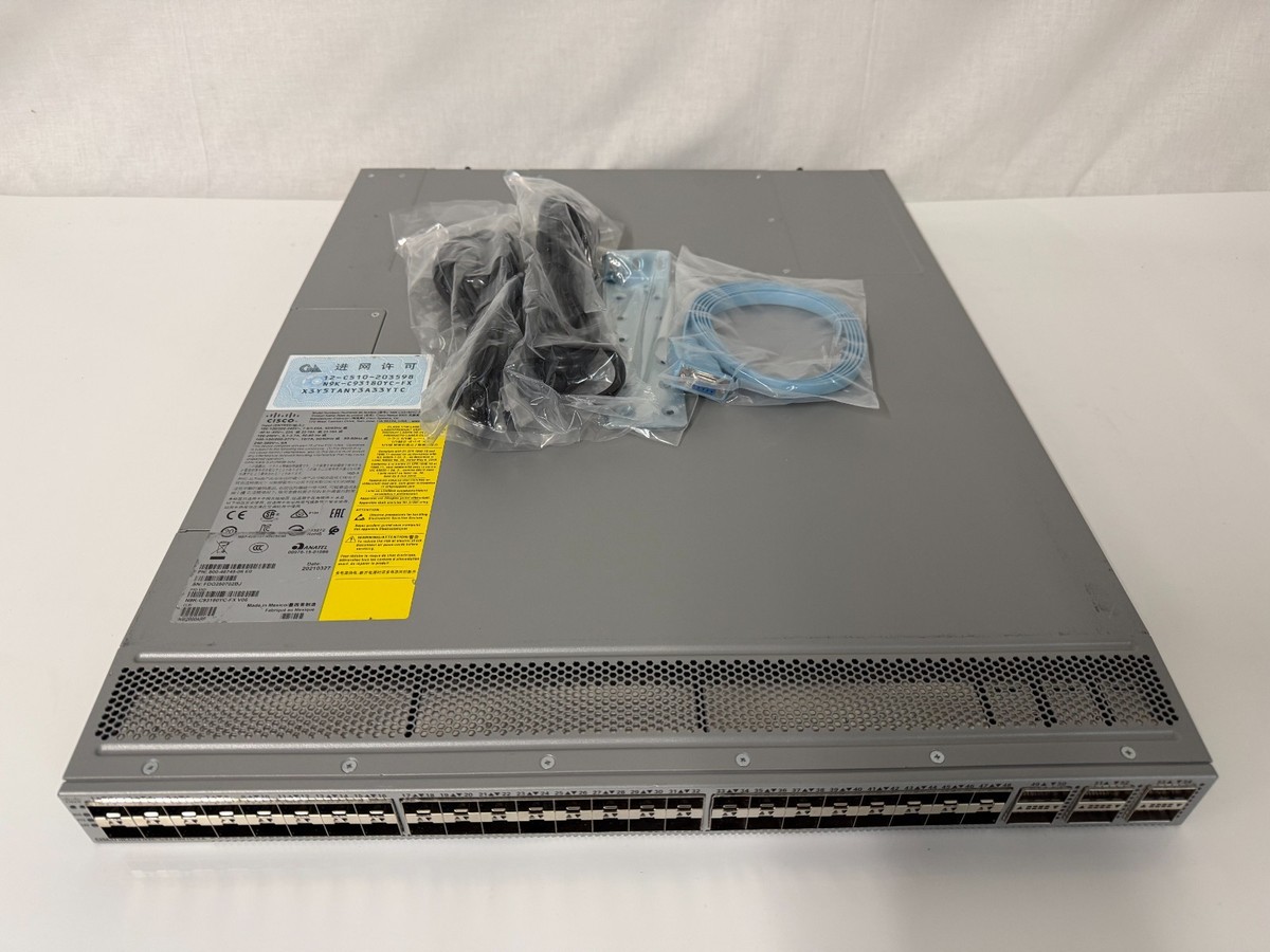 Cisco Nexus N9K-C93180YC-FX 9300 Switch 48 Port 25G SFP 6 100G