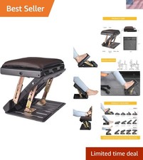 Ergonomic Under Desk Footrest - 120 lbs Capacity with Adjustable Heights