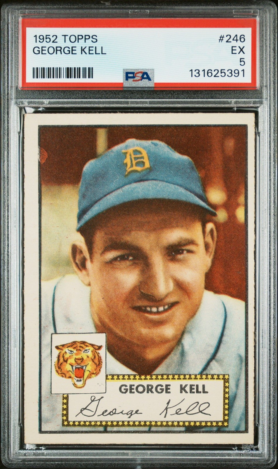George Kell 1952 Topps PSA 5 #246 Detroit Tigers