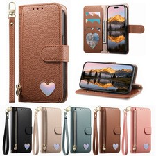 For Samsung Galaxy A16 A26 A36 A56 A35 A25 A15 Leather Zipper Wallet Stand Case