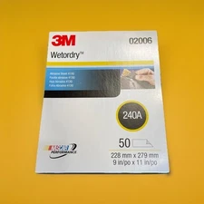 🔥(AN) 3M 02006 Wetordry Sanding Sheets 9" x 11" 240 Grit 413Q