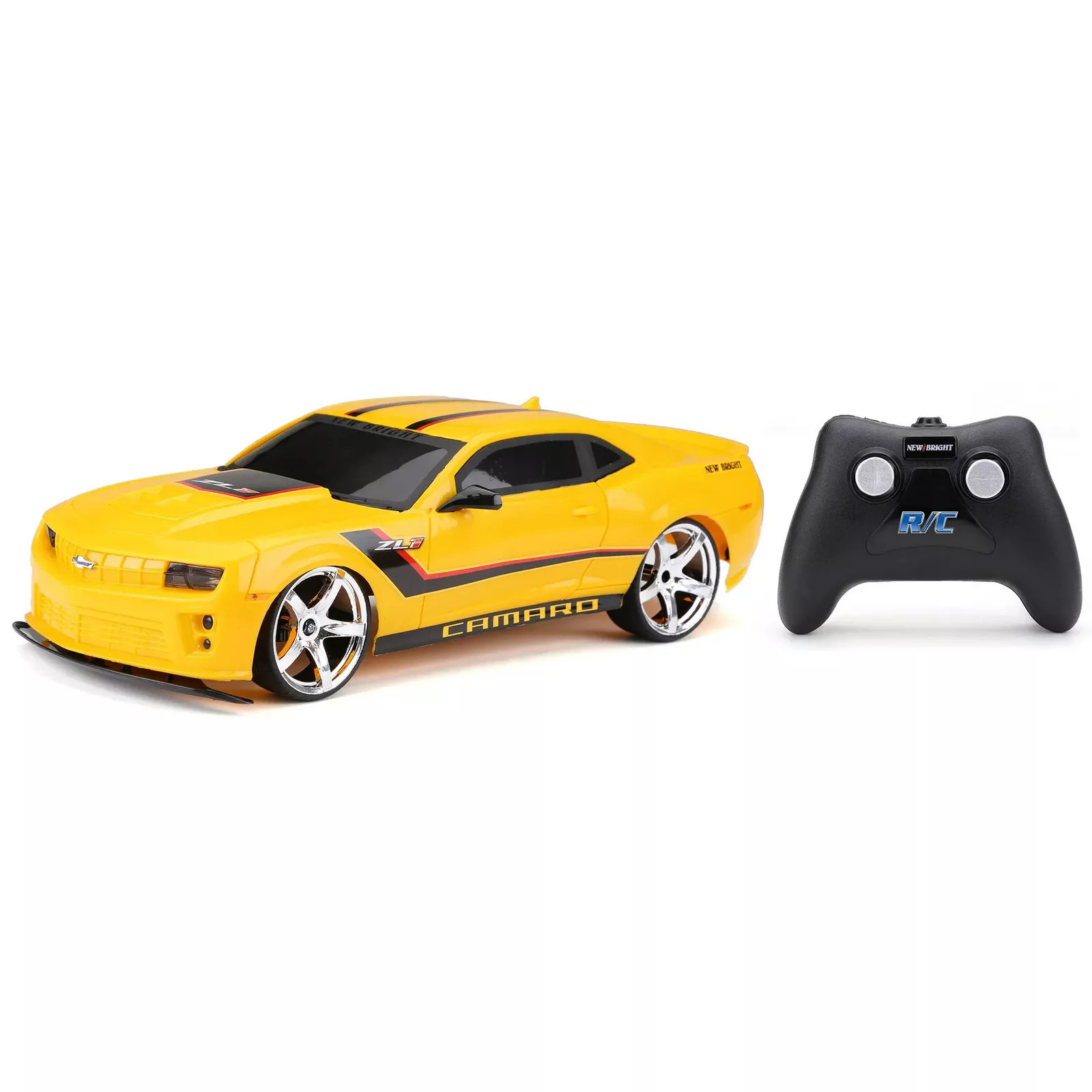 Новый яркий спортивный автомобиль Chevy Camaro на радиоуправлении с аккумулятором 110 желтый 7490₽