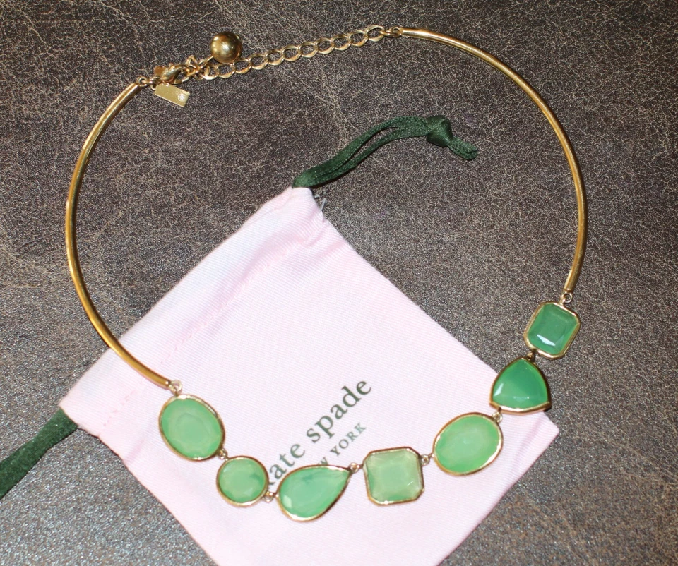 Collar Kate Spade Vegas Jewels COLLAR FACETAS Fremont Verde Turquesa ELEGANTE Foto 3 de 4