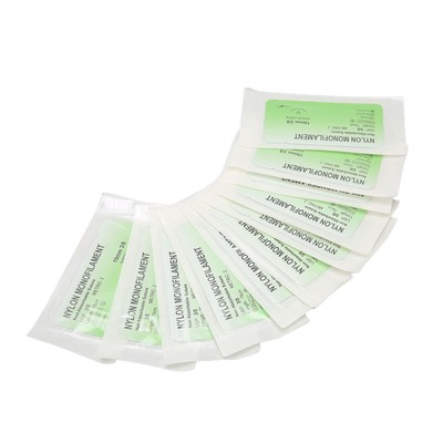 12pcs Suture Practice Thread Individual Package Nylon Suturing Thread Set 3/0 (e