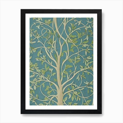 Quercus Garryana 2 tree Vintage Bot Framed Wall Art Poster Canvas Print Picture