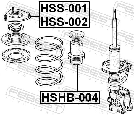 ✅Fits FEBEST HSS-001 FRONT SHOCK ABSORBER BACKREST RIGHT HONDA CR-V  ⭐UK Seller⭐
