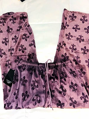The Twilight Saga lila Velour Pyjamahose Logo Kordelzug/Gummibund M - Bild 1 von 4