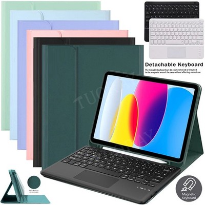 Für iPad 7 8 9 10 11 Generation A16 2025 Air Pro 11'' Hülle mit Touchpad Tastatur