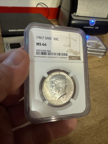Vintage JFK Coin 40% Silver Half Dollar NGC MS66 Bullion Toning Kennedy 1967 SMS