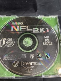 NFL 2K1 - Sega Dreamcast (Tested And Working) Not For Resale Edition