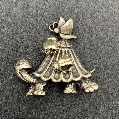 Torino Pewter Turtle Brooch Butterfly Gold Tone Ladybugs Pin