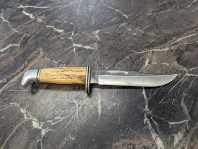 Buck 119 Limited Edition Knife Elk Stag 061 of 250 RARE Vintage Used No Sheath