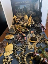 Antique Vintage Junk Drawer Jewelry Estate Sale Find Lot  LN-A