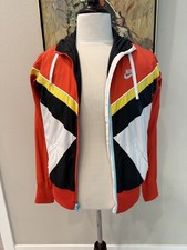 Nike Colorblock Windbreaker Jacket Hooded Red Black White Yellow Size S