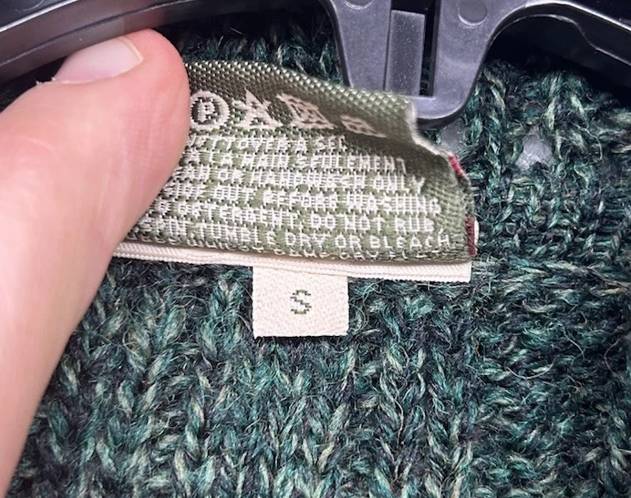 Carraig Donn Mujer Talla S Verde Lana Manga Larga Cárdigan Suéter (T6) Foto 4 de 4