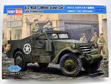 Modellino model kit montaggio tank jeep U.S M3A1 hobby boss 1:35 modellismo