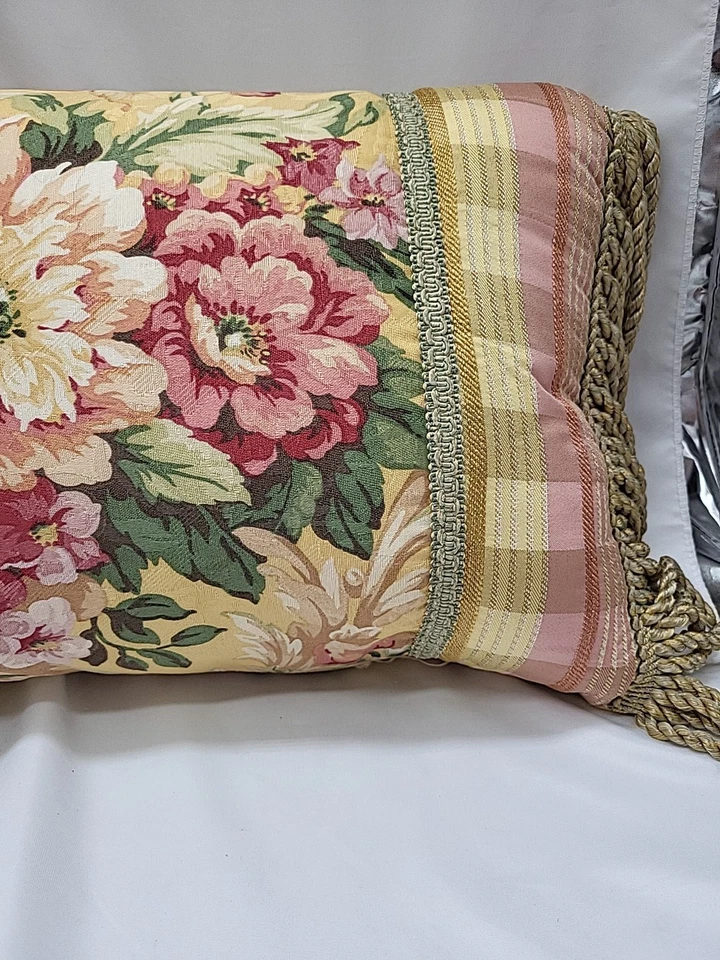 Croscill Pavillion Style 3676 Boudoir Pillow - Approx. 12" X 18" W/Corded Fringe - Image 3 of 4