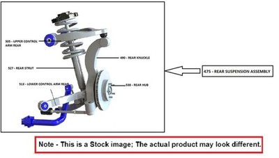 LEFT REAR COMPLETE SUSPENSION ASSEMBLY OEM 17-19 CHRYSLER PACIFICA