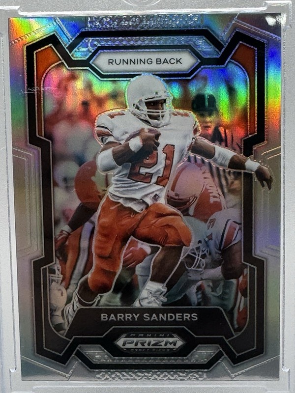 2024 Panini Prizm Draft Picks #43 Barry Sanders Silver - OK ST | DET | NFL HOF