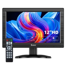 Monitor HDMI Portatile 12in LCD VGA con Altoparlanti AV VGA BNC,Monitor Computer CCTV