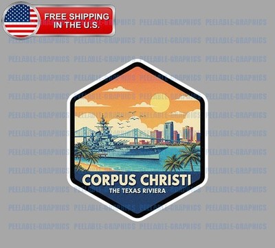Corpus Christi Texas Bumper Vinyl Decal Sticker Souvenir Travel B