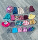 VTG Barbie Skirt Lot Blue Pink Purple Floral Checkered 80s 90s 00s 21 Pieces