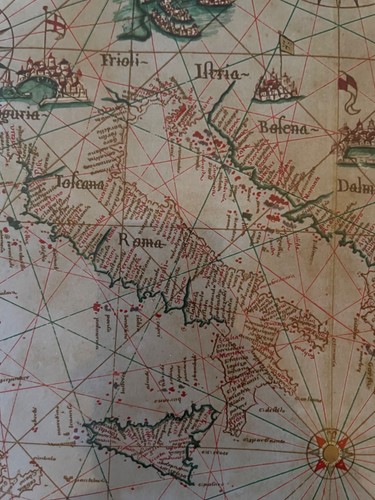 Antica Carta Nautica del Mediterraneo in Cornice - Foto 3 di 7
