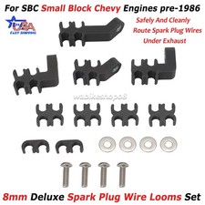 18pcs Spark Plug Wire Separator Loom Kit 8mm For Chevy Small Block Under Exhaust