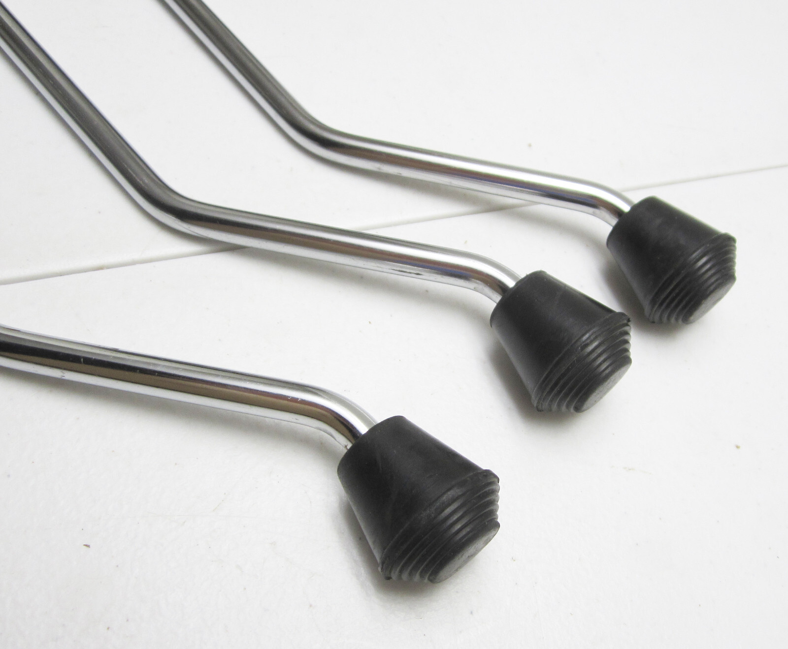 3 Vintage 90's Tama Floor Tom Legs 9.5mm (3/8") x 21" Long (Swingstar