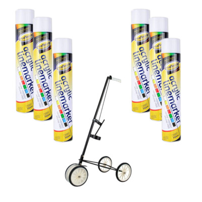 Floor Line Marker Sprühfarbe 6x & 4 Rad Line Marker Sprühfarbe Applikator