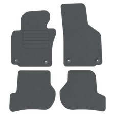 Velours Fußmatten für Seat Leon II Bj. 2005 - 2009 Automatten Passform GRAU STD
