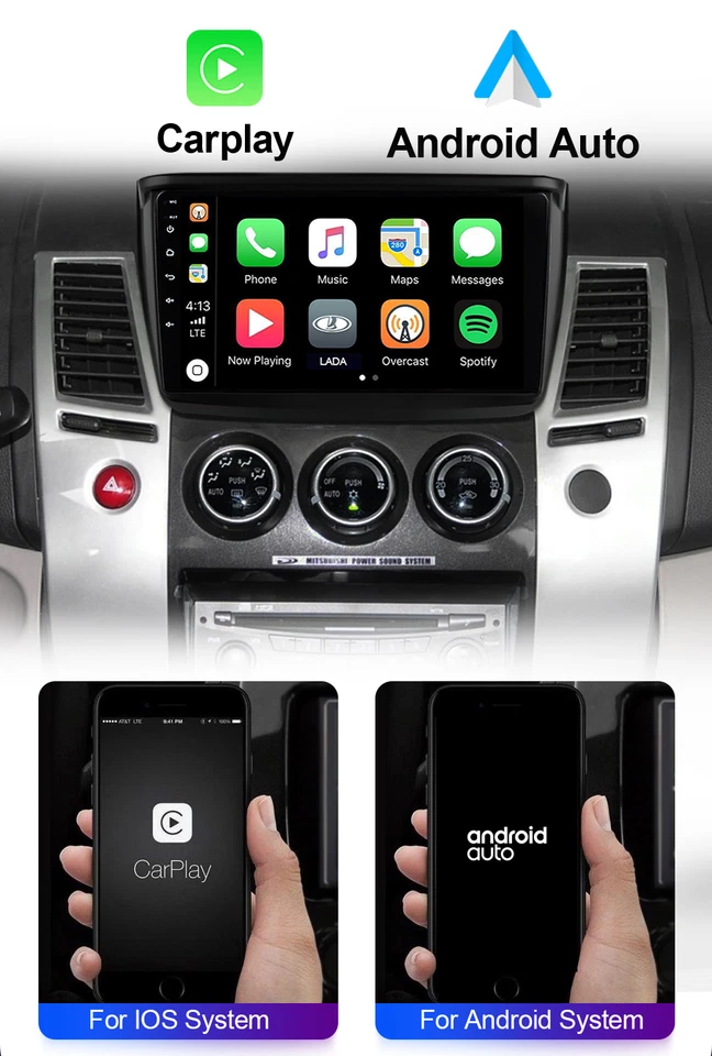 Android14 Autoradio Für Mitsubishi Pajero Sport L200 Triton GPS Navi CarPlay 32G - Bild 4 von 4