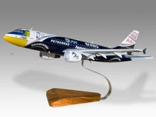 Airbus A320 Air Asia Grand Prix Desk Wood Airplane New Model Small Scale 1/130