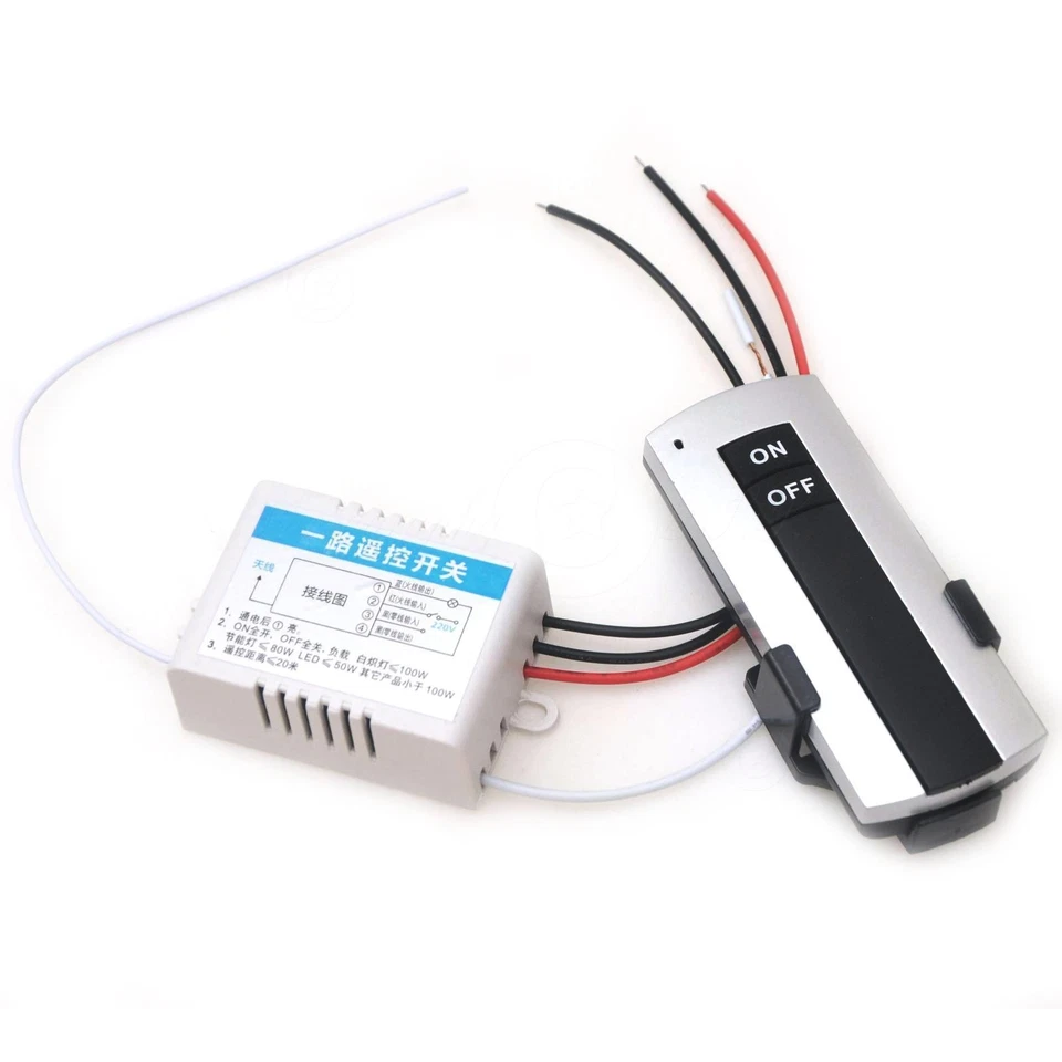 Wireless RF Remote Control Receiver +2 Switch For Lighting Electric Appliances - Image 2 of 4